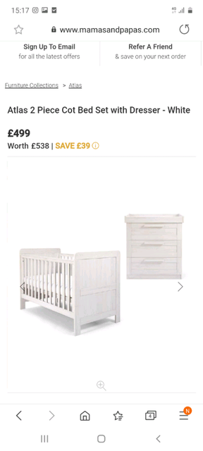 atlas 2 piece nursery set